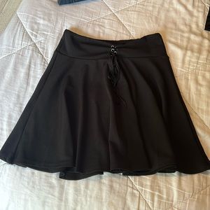 Midnight hour, medium, black flared mini skirt